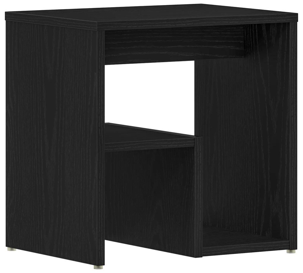 vidaXL Κομοδίνα 2 τεμ Μαύρο Δρυς 40x30x40 εκ Σαουνά ξύλο