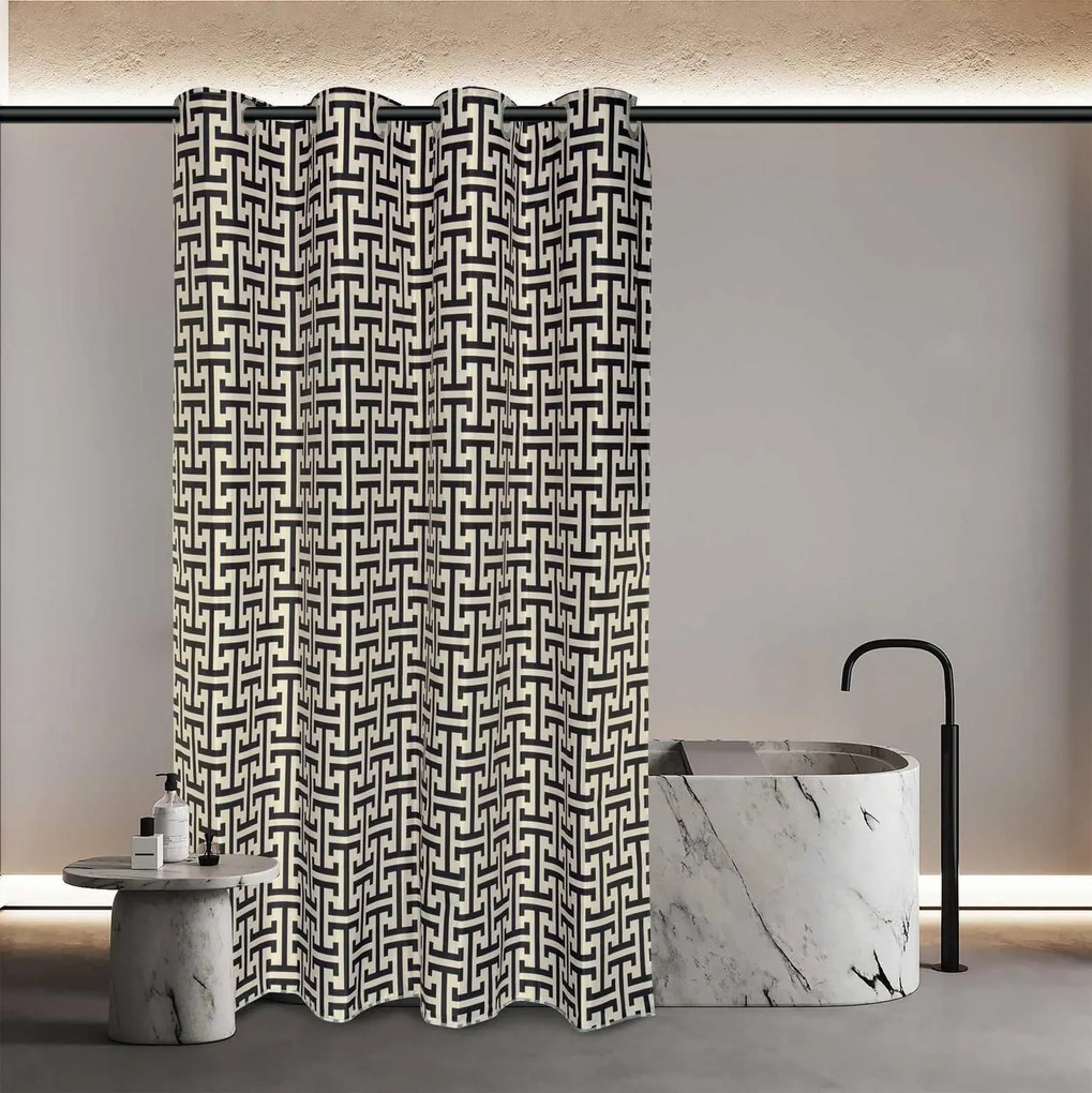 ΚΟΥΡΤΙΝΑ ΜΠΑΝΙΟΥ 240x180cm GREENWICH POLO CLUB - ESSENTIAL 3123