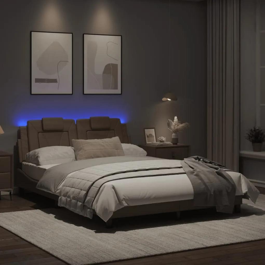 Πλαίσιο Κρεβατιού με LED 120x200 εκ. Συνθετικό Δέρμα - Καφέ