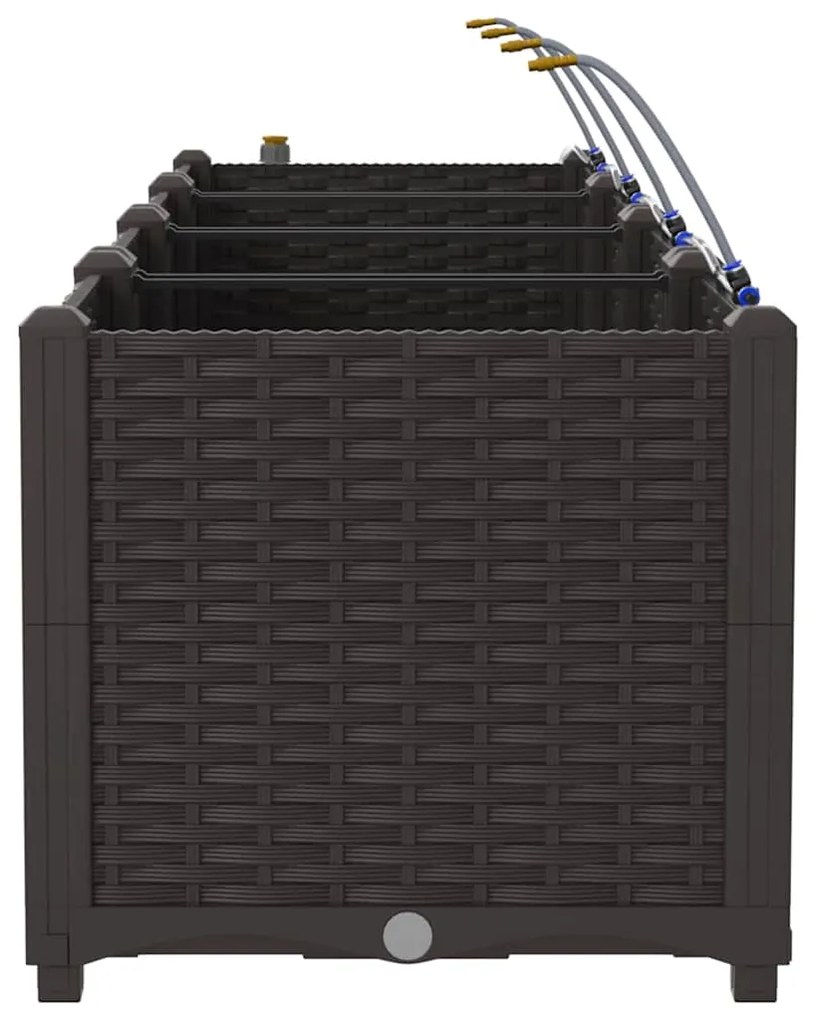 vidaXL Ζαρντινιέρες κήπου Καφέ 160 x 40 x 37.5 cm Ατσάλι