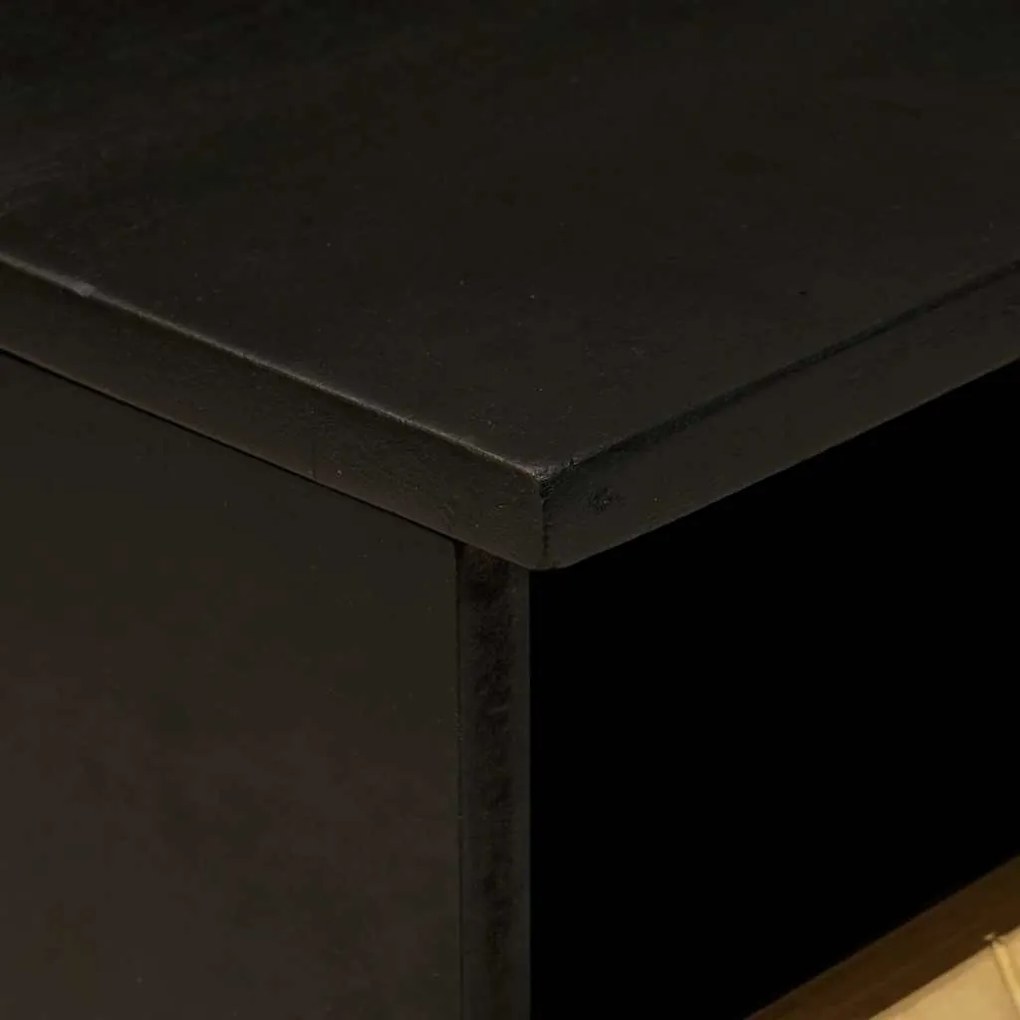 vidaXL Τραπεζάκι σαλονιού with Drawer Μαύρο και Χρυσό 80 x 54 x 40 εκ