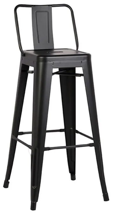 Σκαμπό Bar Texas 24.0033 Με Πλάτη 43Χ43Χ75/100 Black Metal