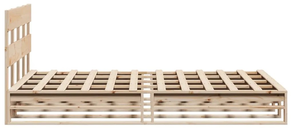 vidaXL Σκελετός Κρεβατιού Χωρίς Στρώμα 140x200 εκ Μασίφ Ξύλο Πεύκου