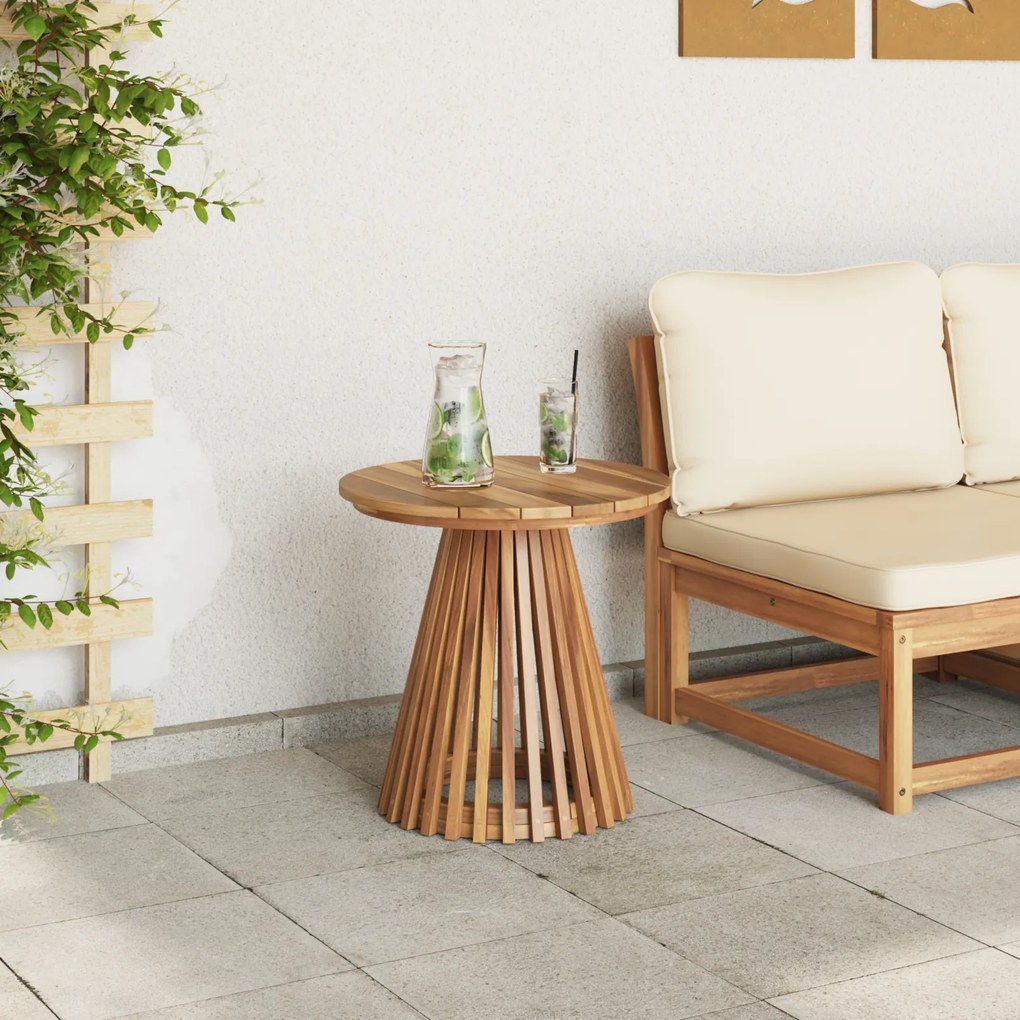 vidaXL Τραπέζι Κήπου Ø50x49.5 εκ. Μασίφ Ξύλο Teak