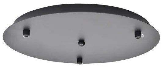 Ροζέτα Οροφής Στρογγυλή Φ35cm 3 Υποδοχές Homelighting-77-4384-Μαύρο 77-4384