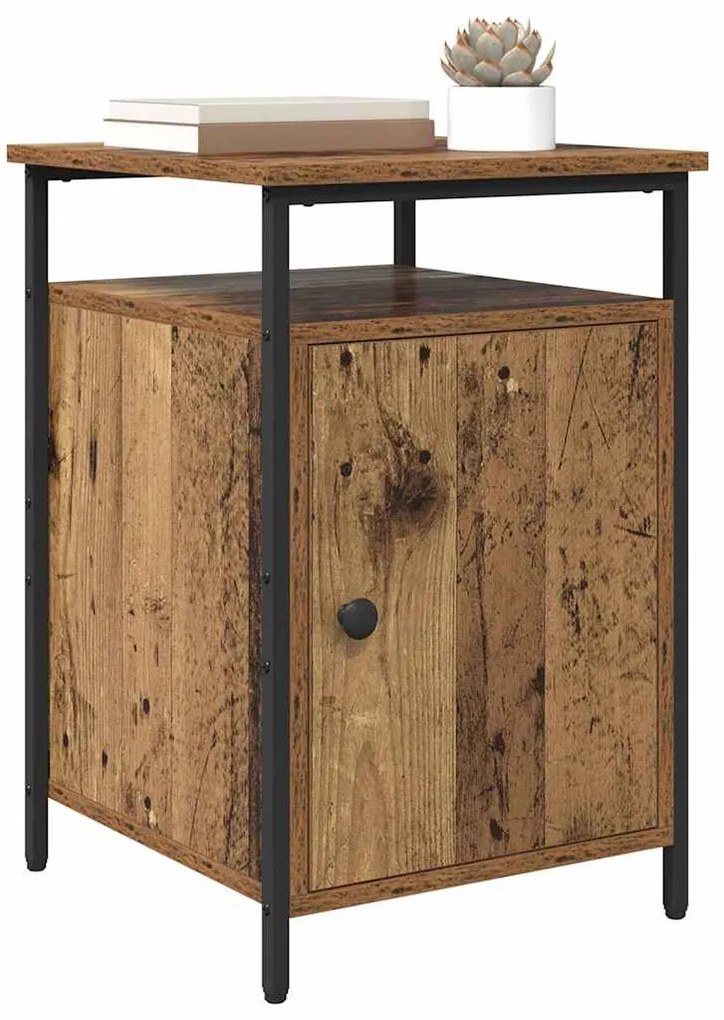 vidaXL Κομοδίνο 2 pcs Παλιό ξύλο 40 x 42 x 60 εκ. Επεξεργασμένο ξύλο