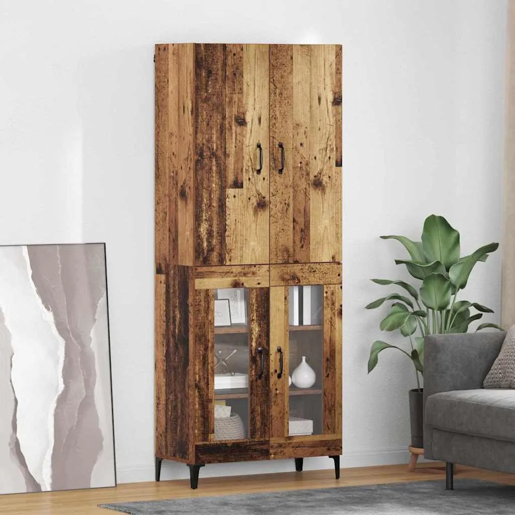 Highboard Παλιό Ξύλο 69,5 x 34 x 180 εκ. Επεξεργασμένο ξύλο