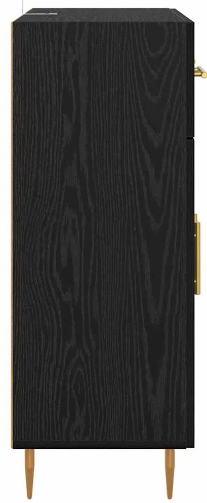 vidaXL Πλαϊνό γραφείο Μαύρη Οξυά 69,5 x 34 x 90 εκ. Επεξεργασμένο ξύλο