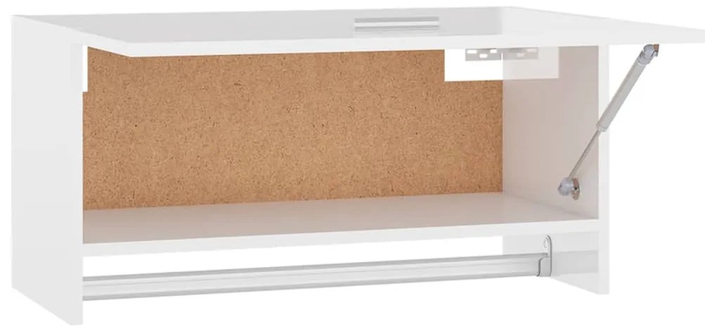 vidaXL Ντουλάπα Γυαλιστερό Λευκό 70 x 32,5 x 35 εκ. από Επεξ. Ξύλο