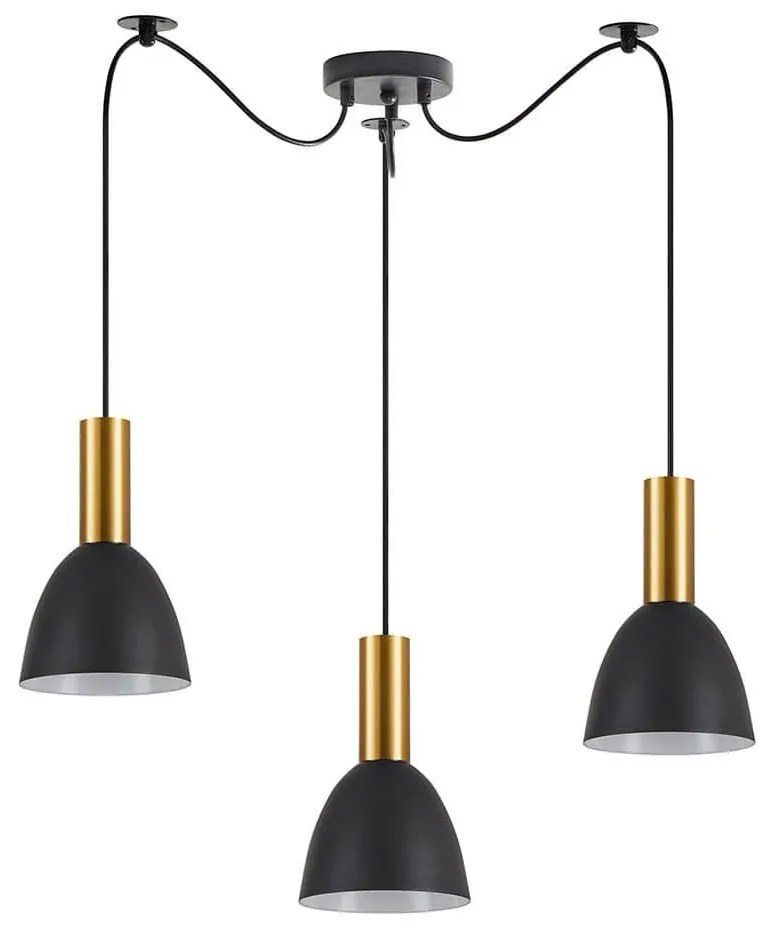 Φωτιστικό Οροφής Adept Tube 77-8640 40x40x300cm 3xE27 60W Black-Gold Homelighting