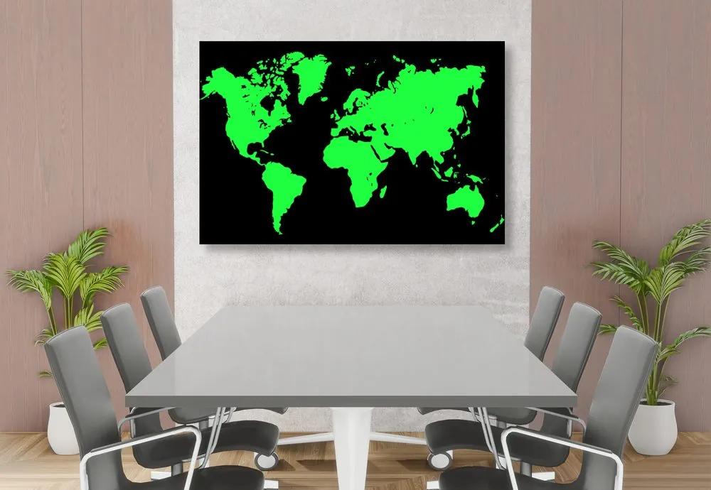 Εικόνα σε πράσινο χάρτη φελλού σε μαύρο φόντο - 120x80  color mix
