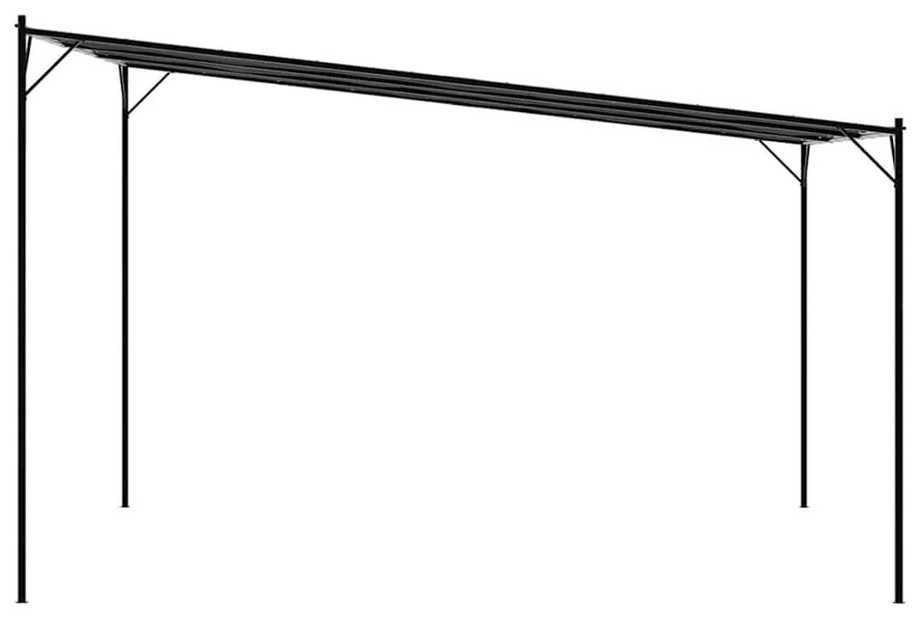 vidaXL Κιόσκι Ανθρακί 4x4 μ. 180 γρ/μ² από Ύφασμα και Ατσάλι