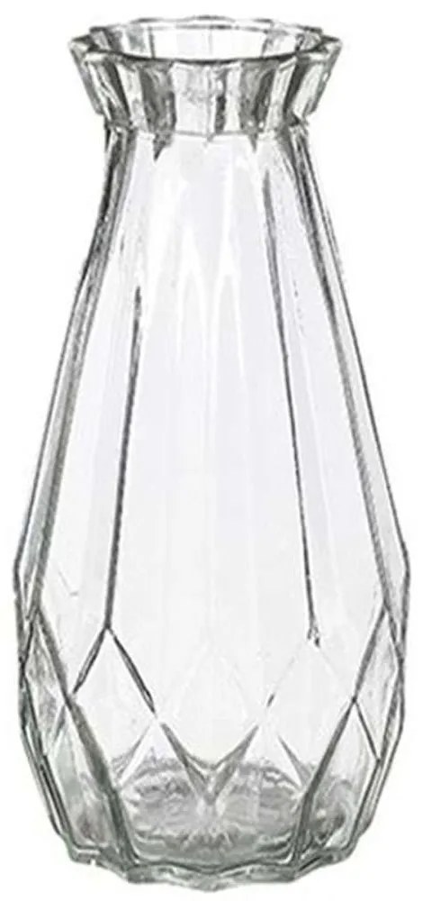 Βάζο Γυάλινο Zena 02.1110685 14x24cm Clear Γυαλί