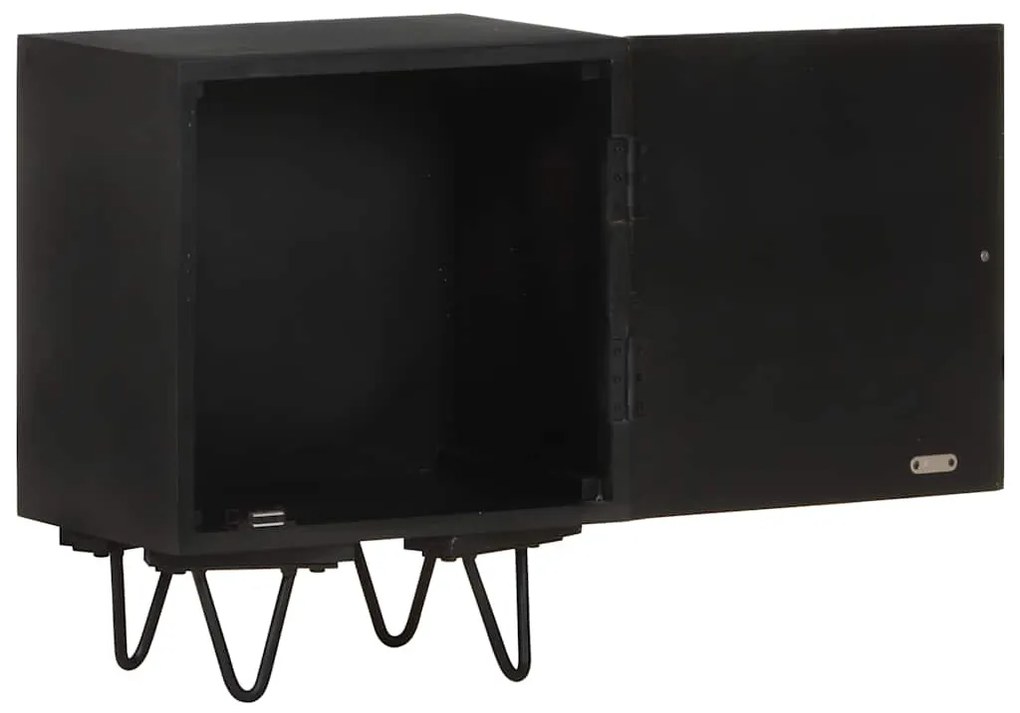 vidaXL Κομοδίνο 40 x 30 x 50 εκ. Ορειχάλκινη Πρόσοψη Μασίφ Ξύλο Μάνγκο