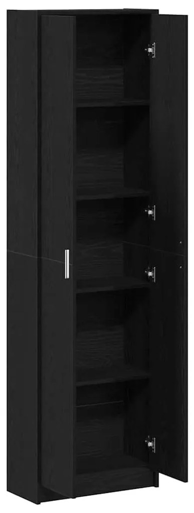 vidaXL Ντουλάπι Μαύρη δρυς 55 x 25 x 189 εκ. Επεξεργασμένο ξύλο