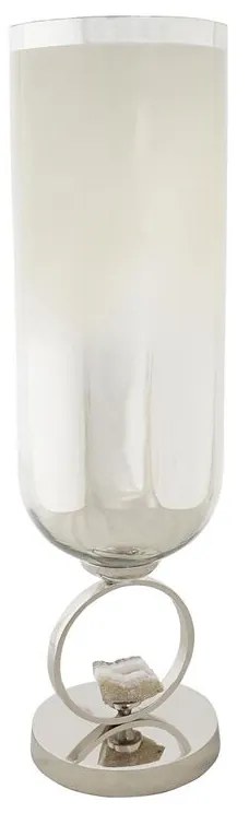 Βάζο DKD Home Decor Σαμπάνια Κρυστάλλινο Αλουμίνιο (15 x 15 x 56 cm)