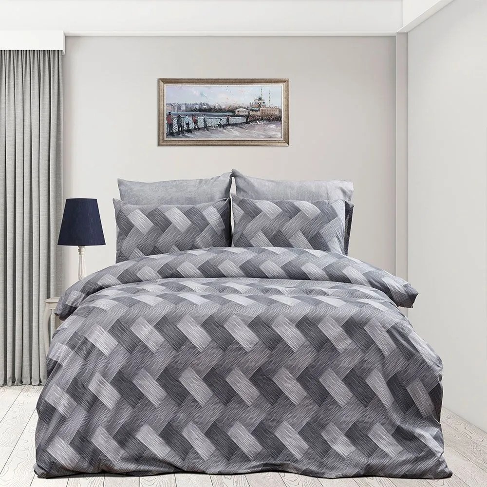 Μαξιλαροθήκη Αλκμήνη 452 Grey DimCol 50Χ70 Cotton-Polyester