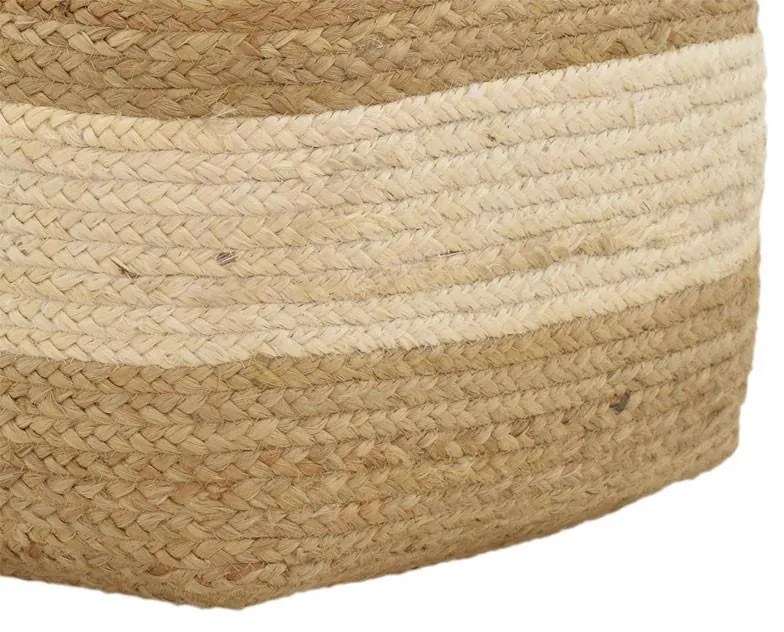 Σκαμπό-πουφ Sofian Inart μπεζ 100% γιούτα 40x40x40εκ 40x40x35 εκ.