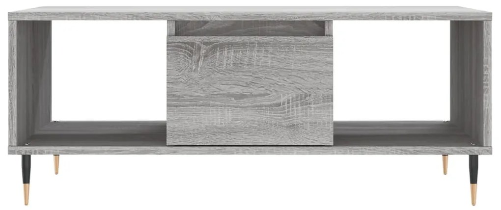 vidaXL Τραπεζάκι Σαλονιού Γκρι Sonoma 90x50x36,5εκ. Επεξεργασμένο Ξύλο