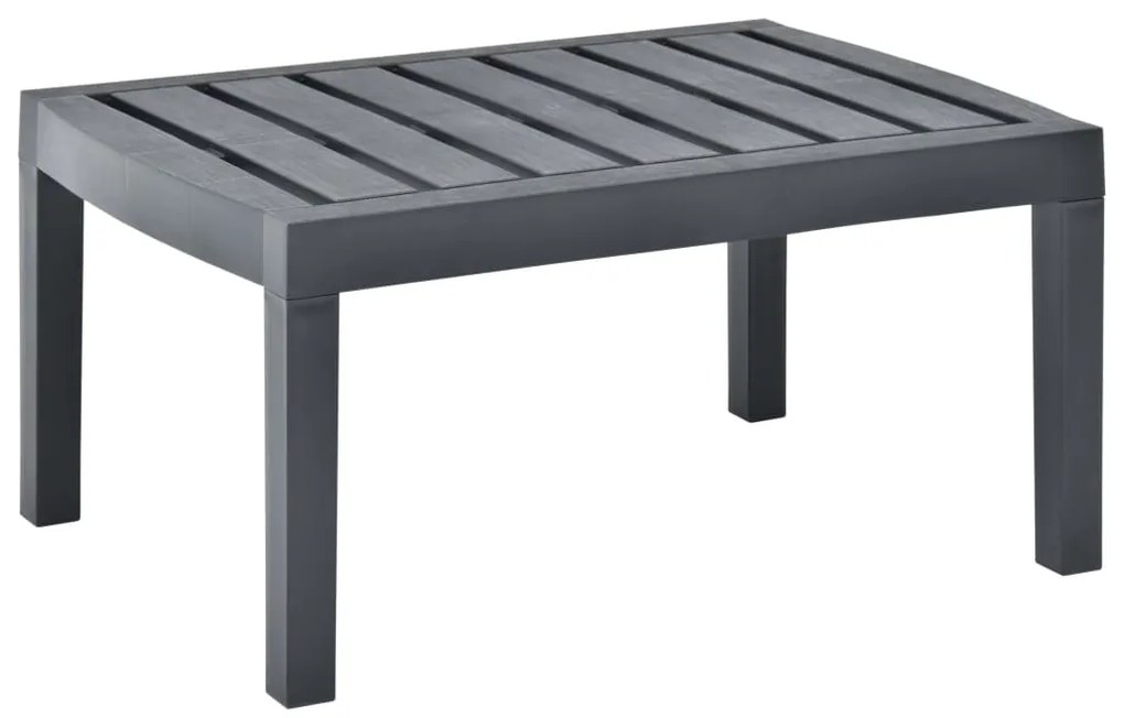 vidaXL Τραπεζάκι Κήπου Ανθρακί 78 x 55 x 38 εκ. Πλαστικό