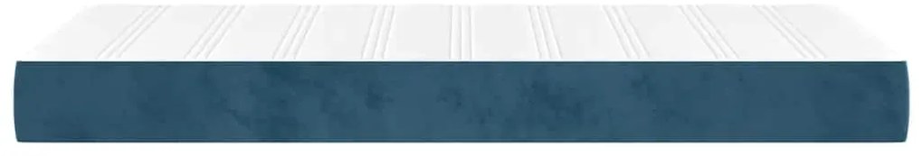 vidaXL Στρώμα με Pocket Springs για Παιδιά Σκ Μπλε 80x160εκ Βελούδο