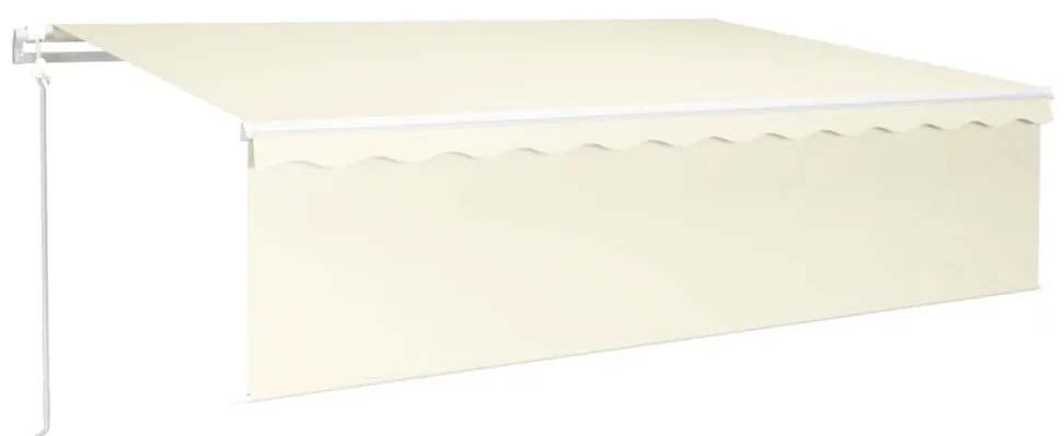 vidaXL Τέντα Αυτόματη με Σκίαστρο/LED/Αισθητήρα Ανέμου Κρεμ 6 x 3 μ.
