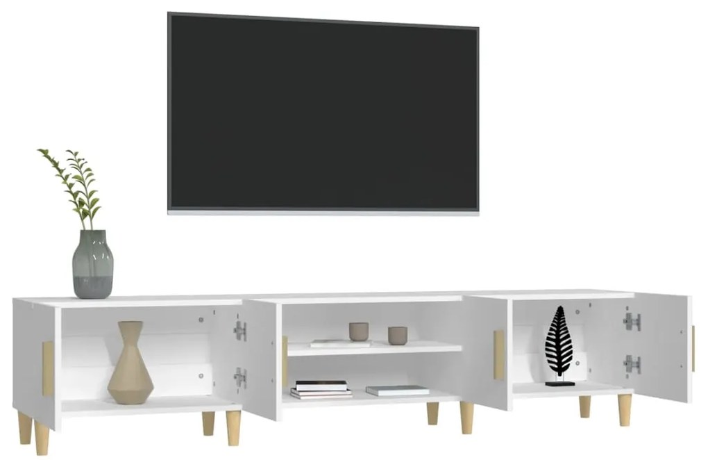 vidaXL Έπιπλο Τηλεόρασης Λευκό 180 x 31,5 x 40 εκ. Επεξεργασμένο Ξύλο