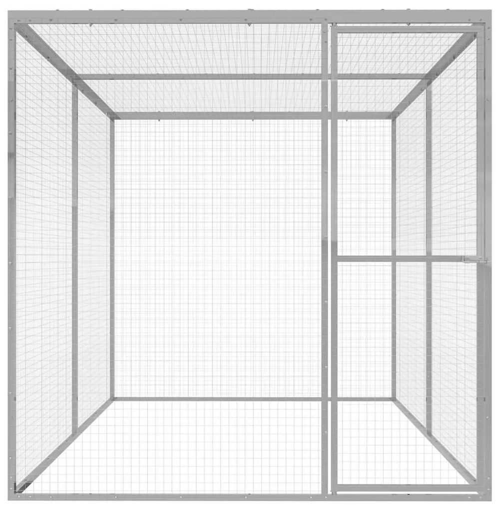 vidaXL Κλουβί Γάτας 3 x 1,5 x 1,5 μ. από Γαλβανισμένο Χάλυβα