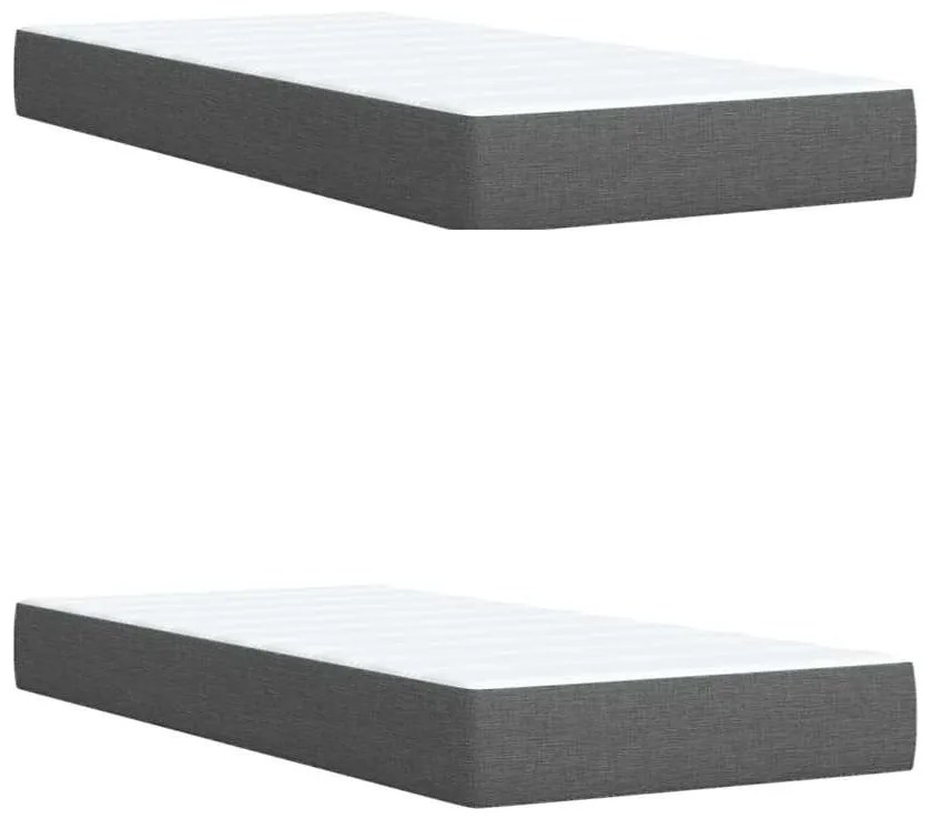 ΚΡΕΒΑΤΙ BOXSPRING ΜΕ ΣΤΡΩΜΑ ΣΚΟΥΡΟ ΓΚΡΙ 200X200 ΕΚ. ΥΦΑΣΜΑΤΙΝΟ 3294083