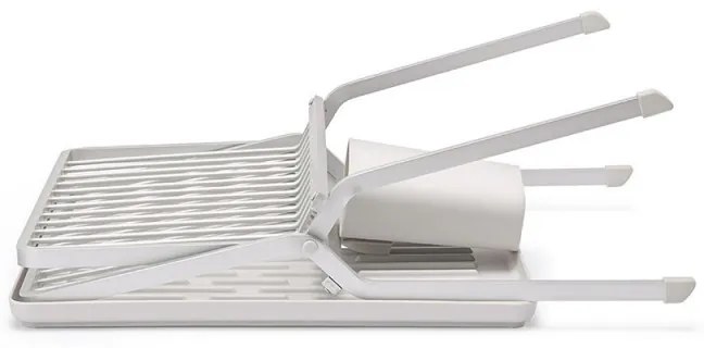 Πτυσσόμενο στεγνωτήριο πιάτων Brabantia SinkSide 1004154, Σχάρα για μαχαιροπίρουνα, Ανθεκτικό στη διάβρωση, Ανοιχτό γκρι