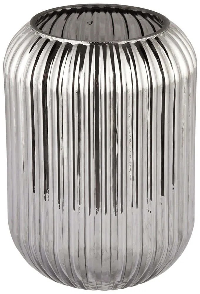 Βάζο Line 329SBL1102 10x20x10cm Fume Aberto Design Γυαλί