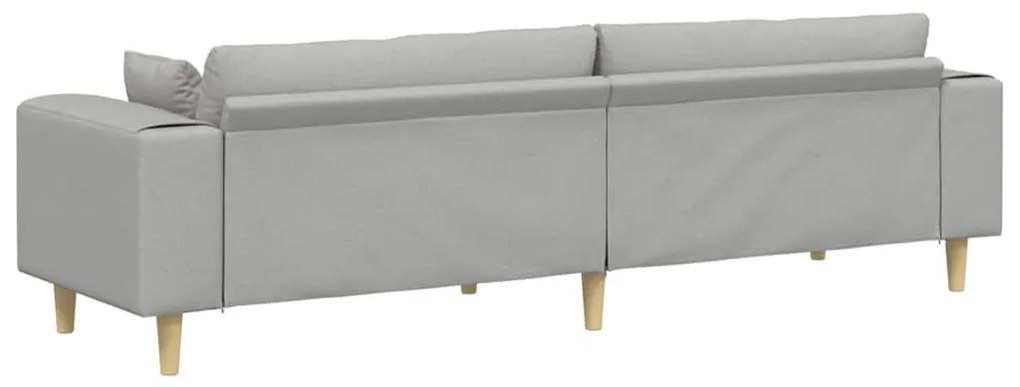 vidaXL Καναπές με μαξιλάρι Σκίουρος Γκρί 250 x 77 x 76 εκ. ύφασμα