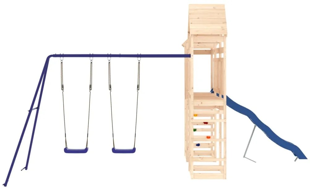 vidaXL Παιδική Χαρά Εξωτερικού Χώρου από Μασίφ Ξύλο Πεύκου