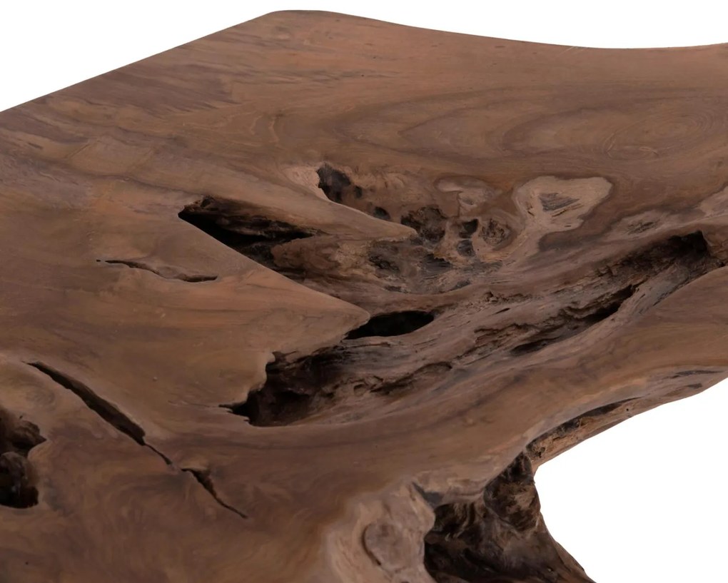 Κονσόλα GRIMAL Ξύλο Teak (Ρίζα) Φυσικό 125x46x80Υ εκ. 125x46x80 εκ.