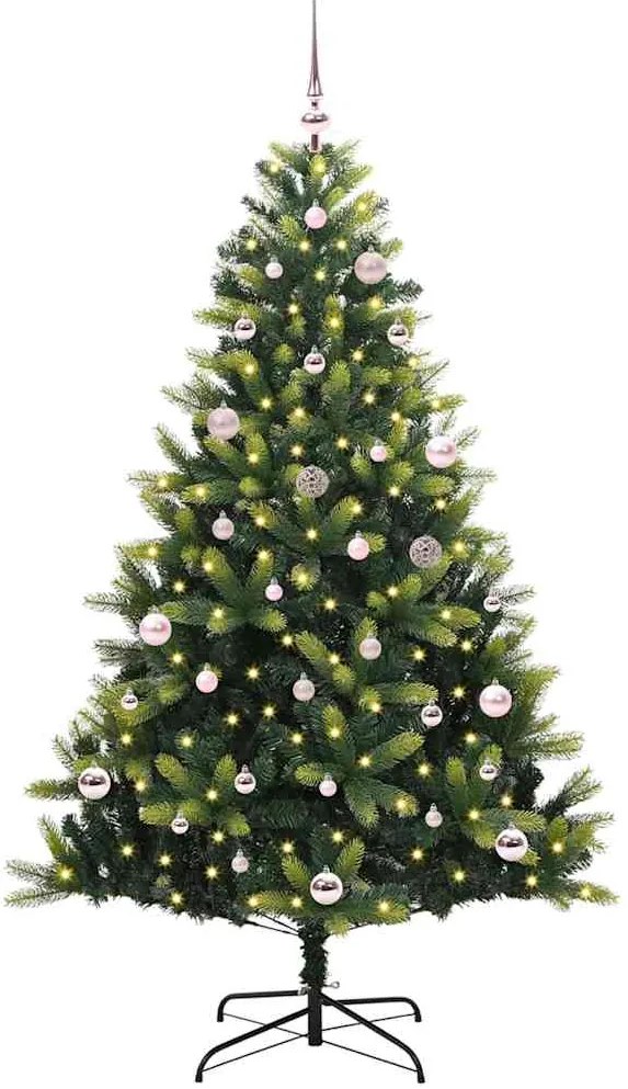 vidaXL Τεχνητό Χριστουγεννιάτικο Δέντρο με Συρταρωτές Βαθμίδες 150 LED