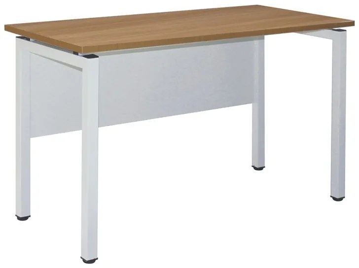 UNIT Γραφείο Μέταλλο Βαφή Άσπρο, Melamine Απόχρωση Sonoma 120x60x75cm