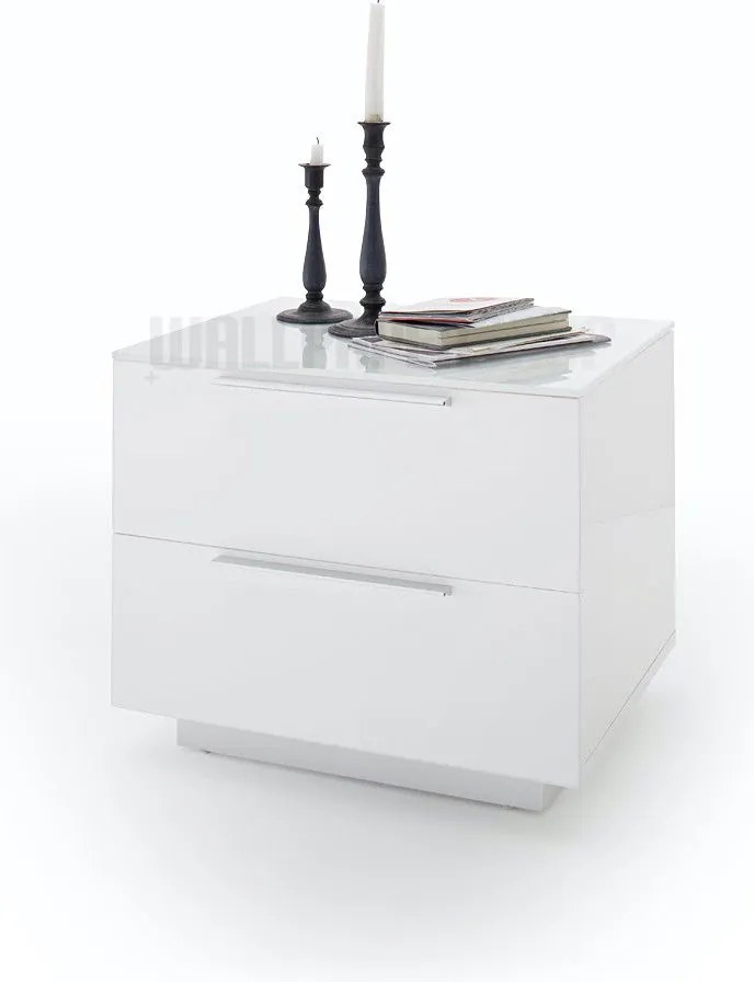 Κομοδίνο Λευκή Λάκα 50x40x40