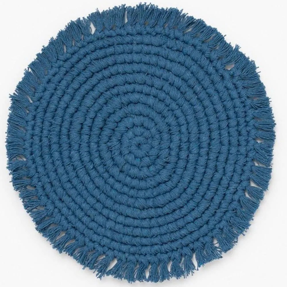 Σουπλά Vera LBTCAVERA38AZU Φ38cm Blue Calma House 100% Cotton