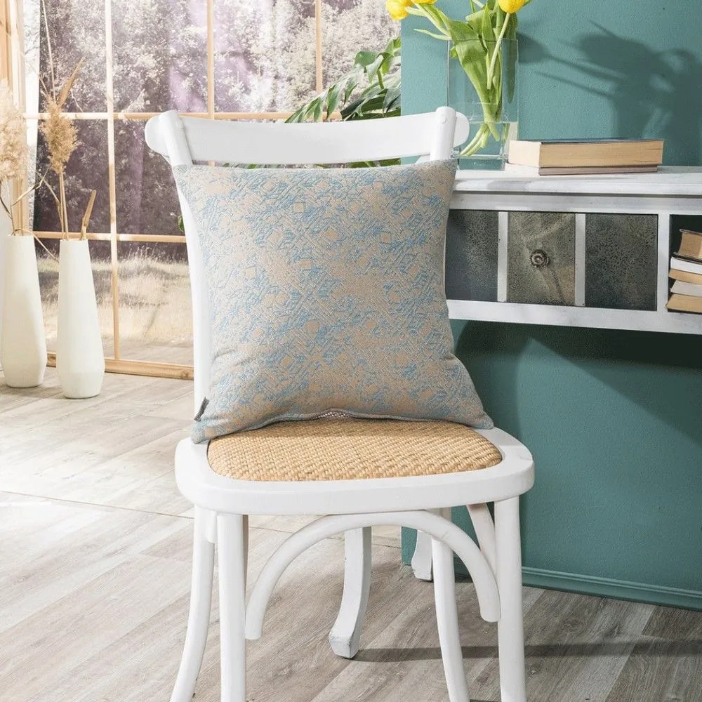 Μαξιλαροθήκη Διακοσμητική Felicia 05 Blue Teoran 43X43 Cotton-Polyester