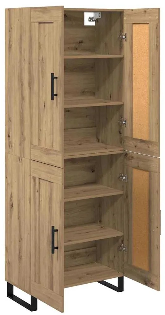 vidaXL Highboard Artisan Oak 69,5 x 34 x 180 εκ. Επεξεργασμένο ξύλο