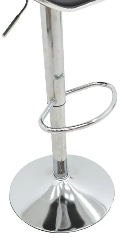 Σκαμπό μπαρ Jorine πτυσσόμενο μαύρο pu-βάση χρωμίου 53x44x114εκ 2αδα 53x44x114 εκ.