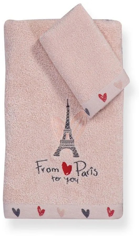 Πετσέτα Παιδική From Paris Σετ 2τμχ Pink Nef-Nef Towels Set 100% Βαμβάκι