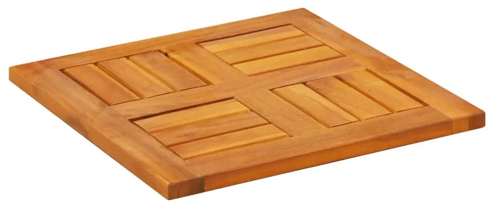 Επιφάνεια Τραπεζιού Τετράγωνη 40x40x2 εκ. Μασίφ Ξύλο Ακακίας - Καφέ