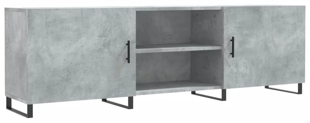 vidaXL Έπιπλο Τηλεόρασης Γκρι Σκυροδέματος 150x30x50 εκ. Επεξ. Ξύλο