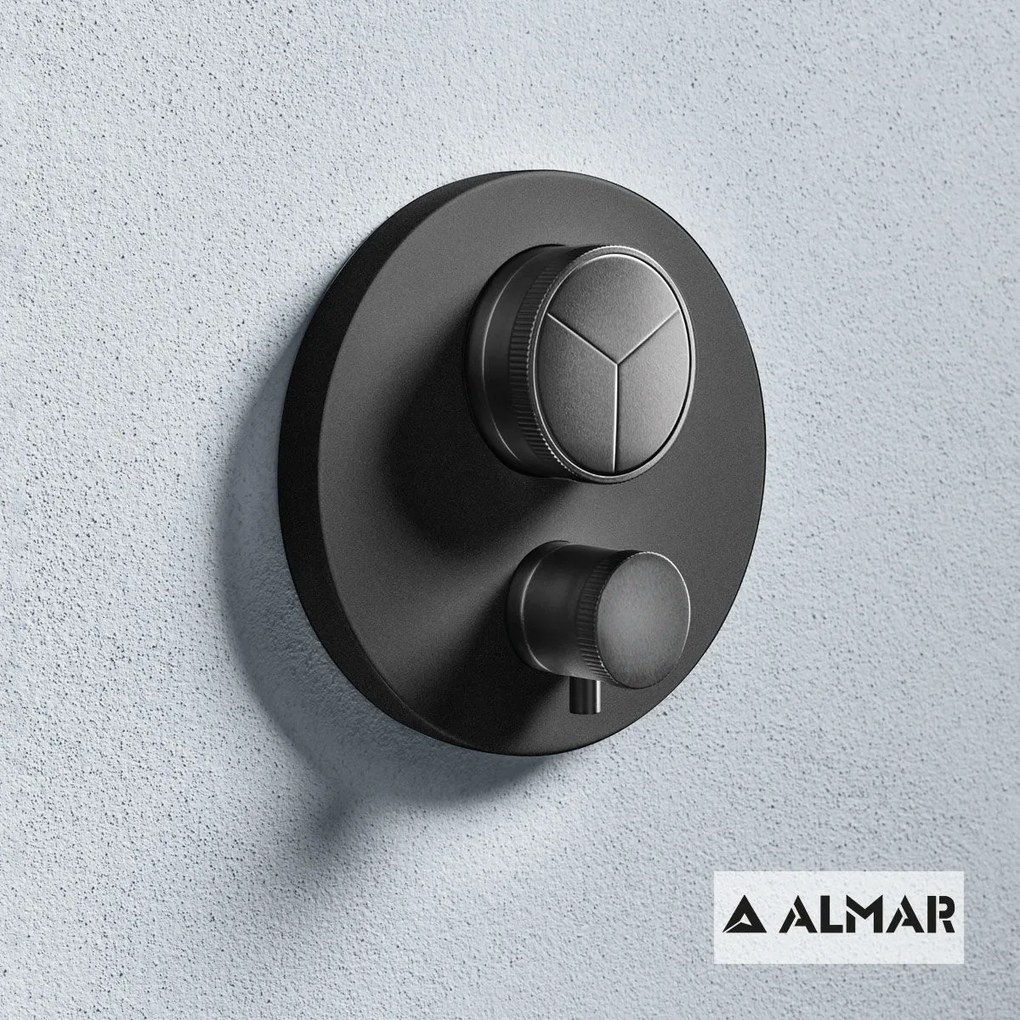 Θερμοστατικός μίκτης 3 εξόδων Push-Inox