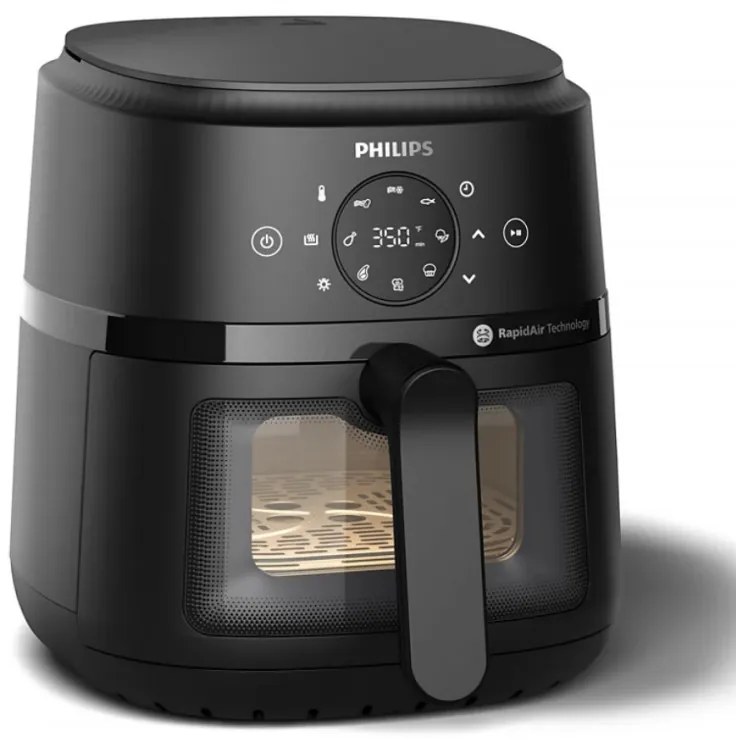 Φριτέζα ζεστού αέρα AirFryer Philips NA220/00, 1500W, 4,2l, 60-200C, 13 προγράμματα, Timer, Rapid Air, Μαύρο