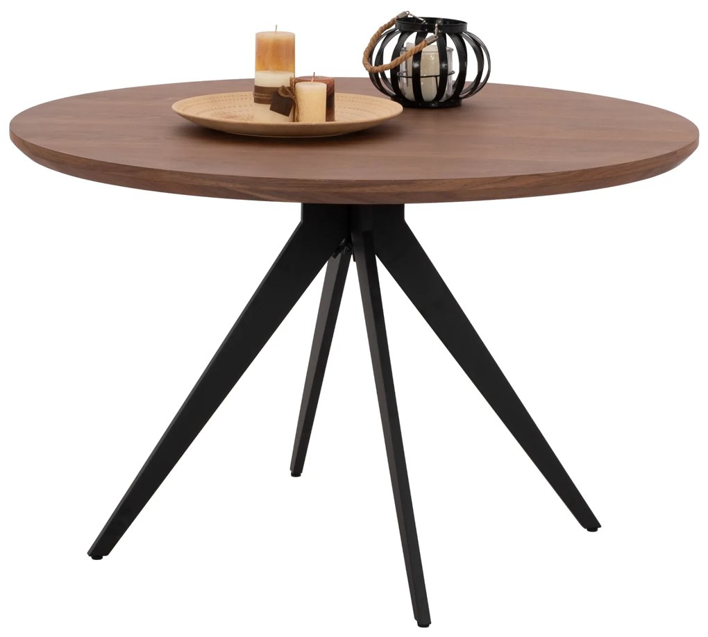 ΤΡΑΠΕΖΙ ΤΡΑΠΕΖΑΡΙΑΣ ΣΤΡΟΓΓΥΛΟ ΜΕ ΚΑΠΛΑΜΑ ΚΑΡΥΔΙΑΣ ΡΟΥΣΤΙΚ ΣΤΥΛ Φ120x75Υεκ.FB99307.02 0533818