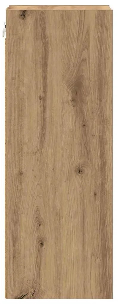 vidaXL Κρεμαστό ντουλάπι με αποθήκευση Artisan Oak 20 x 29,5 x 80 εκ.