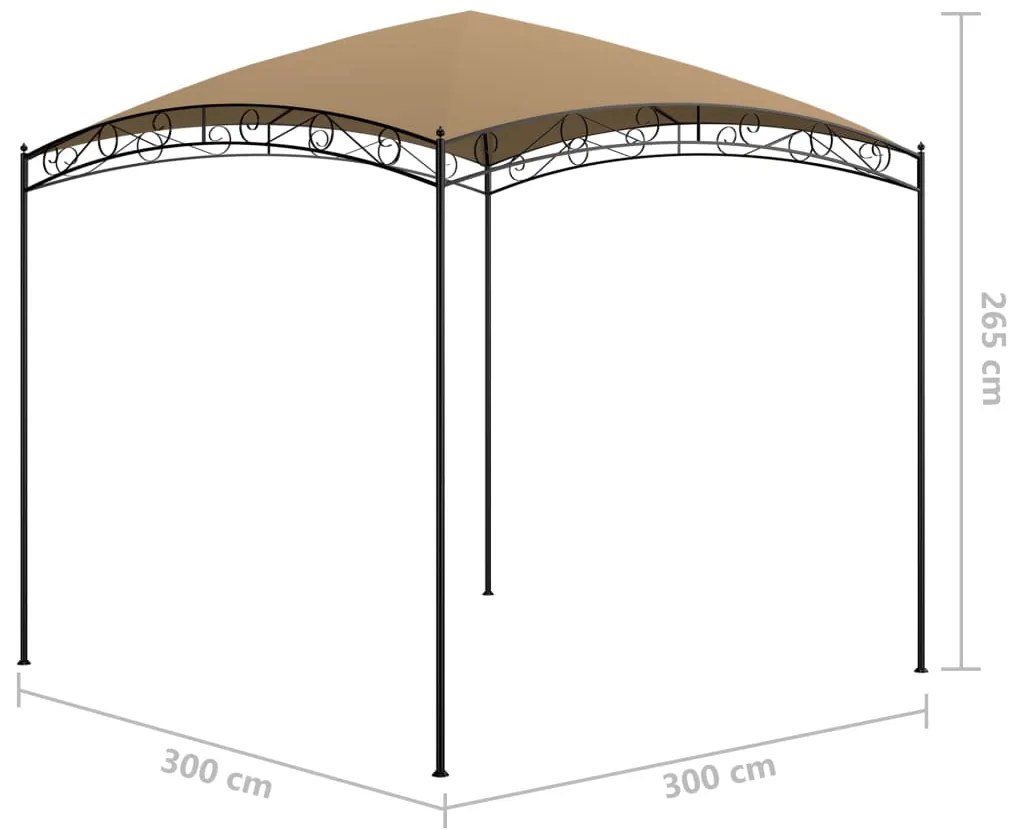 vidaXL Κιόσκι Taupe 3 x 3 x 2,65 μ. 180 γρ./μ²
