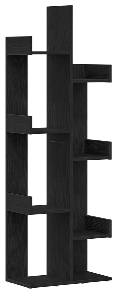 vidaXL Βιβλιοθήκη Μαύρη Δρυς 48x25,5x140 εκ. Φτιαγμένο από Ξύλο